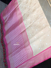 Pure Katan Silk Banarasi - Light Butter Yellow Golden Zari woven