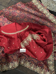 Designer Inspired Organza - Kalamkari Cutdana