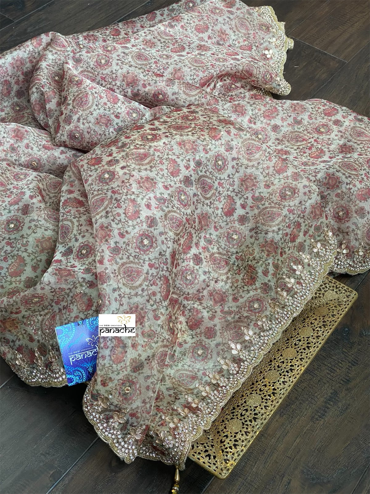 Designer Inspired Organza - Kalamkari Printed