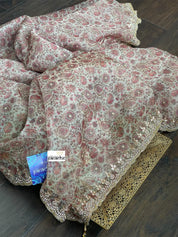 Designer Inspired Organza - Kalamkari Printed