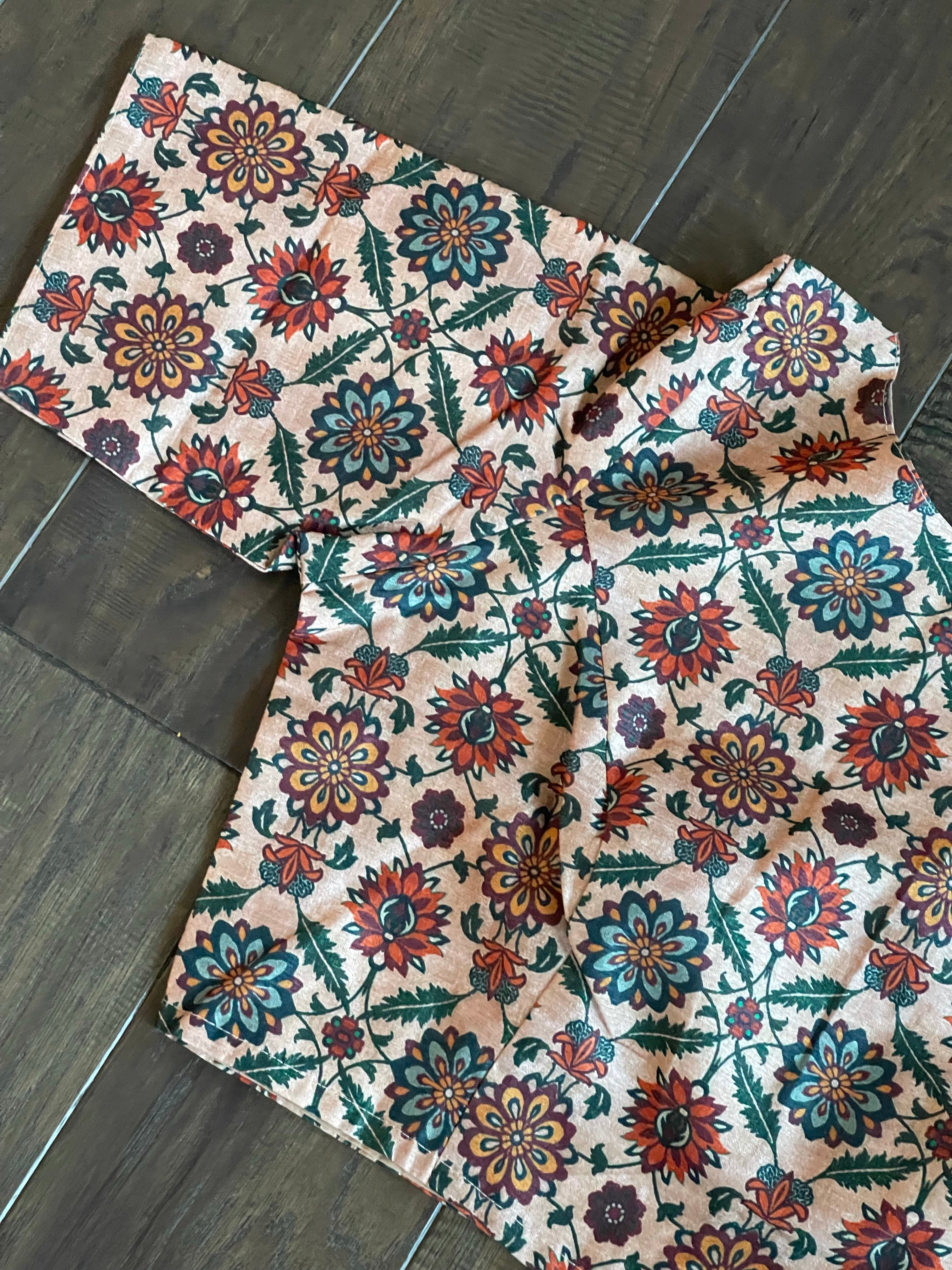 Designer Blouse - Pale Pink Floral