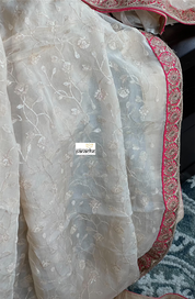 Designer Organza - Light Cream Peach