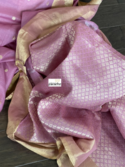 Tassur Silk By Malmal Cotton Banarasi - Lavender Meenakari Kadwa Zari Woven