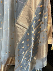 Pure Chanderi Organza Silk - Off White Iknaliya