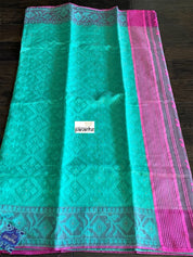 Jamdaani Soft - Turquoise Green Pink