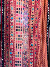 Muslin Soft Silk Printed - Peach Orange Maroon