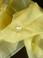 Designer Organza - Yellow Embroidered