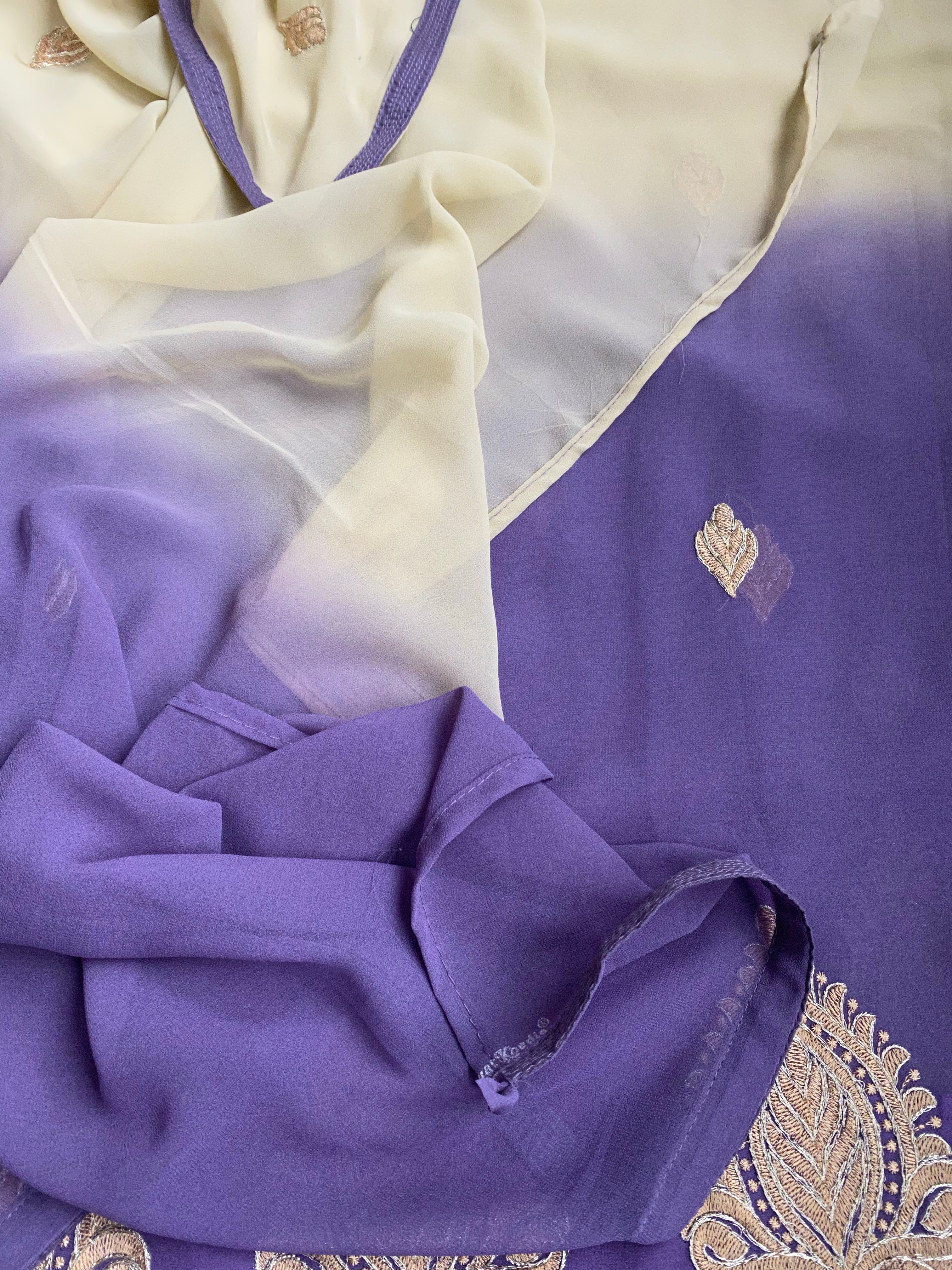 Designer Chiffon - Beige Lavender