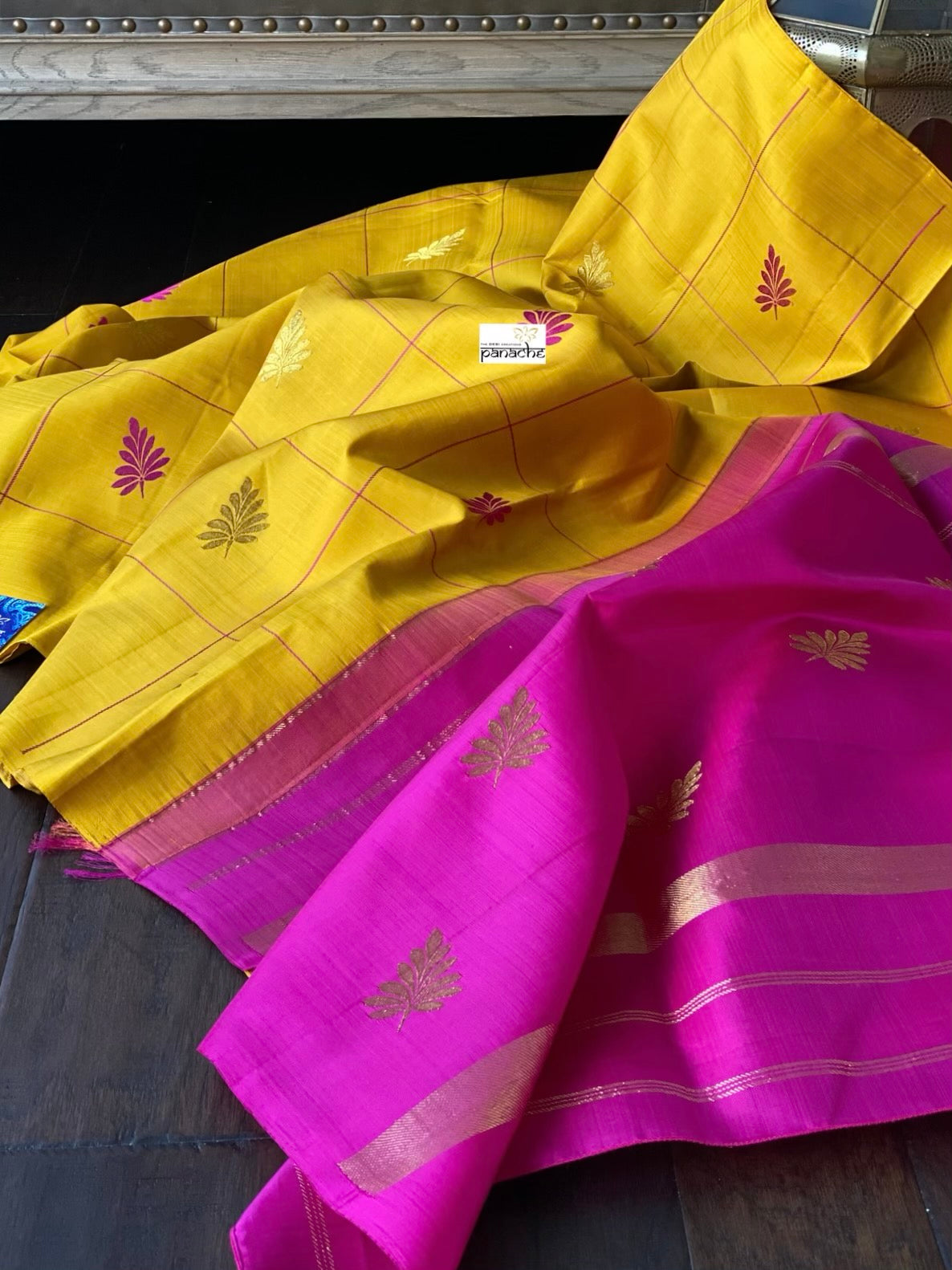Silk Kanjivaram - Yellow Pink
