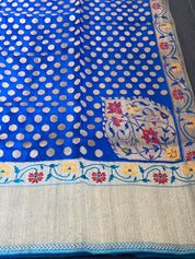 Organza Silk Banarasi - Royal Blue Paithani Woven