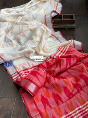 Linen Printed - Off-white Red