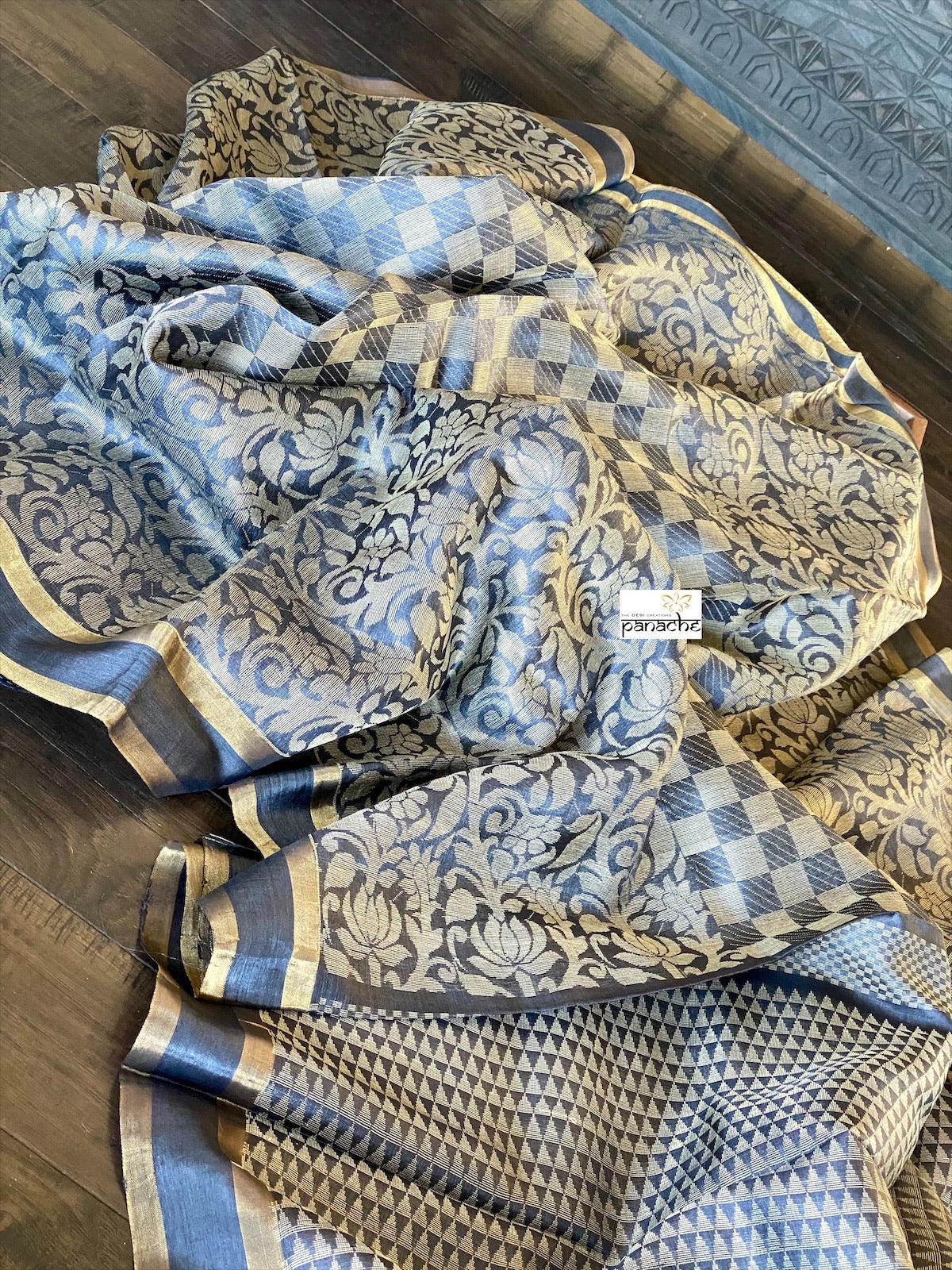 Tussar Silk - Steel Grey Woven