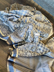 Tussar Silk - Steel Grey Woven
