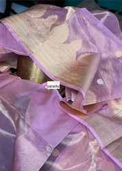 Pure Tissue Kora Silk Banarasi - Light Pink