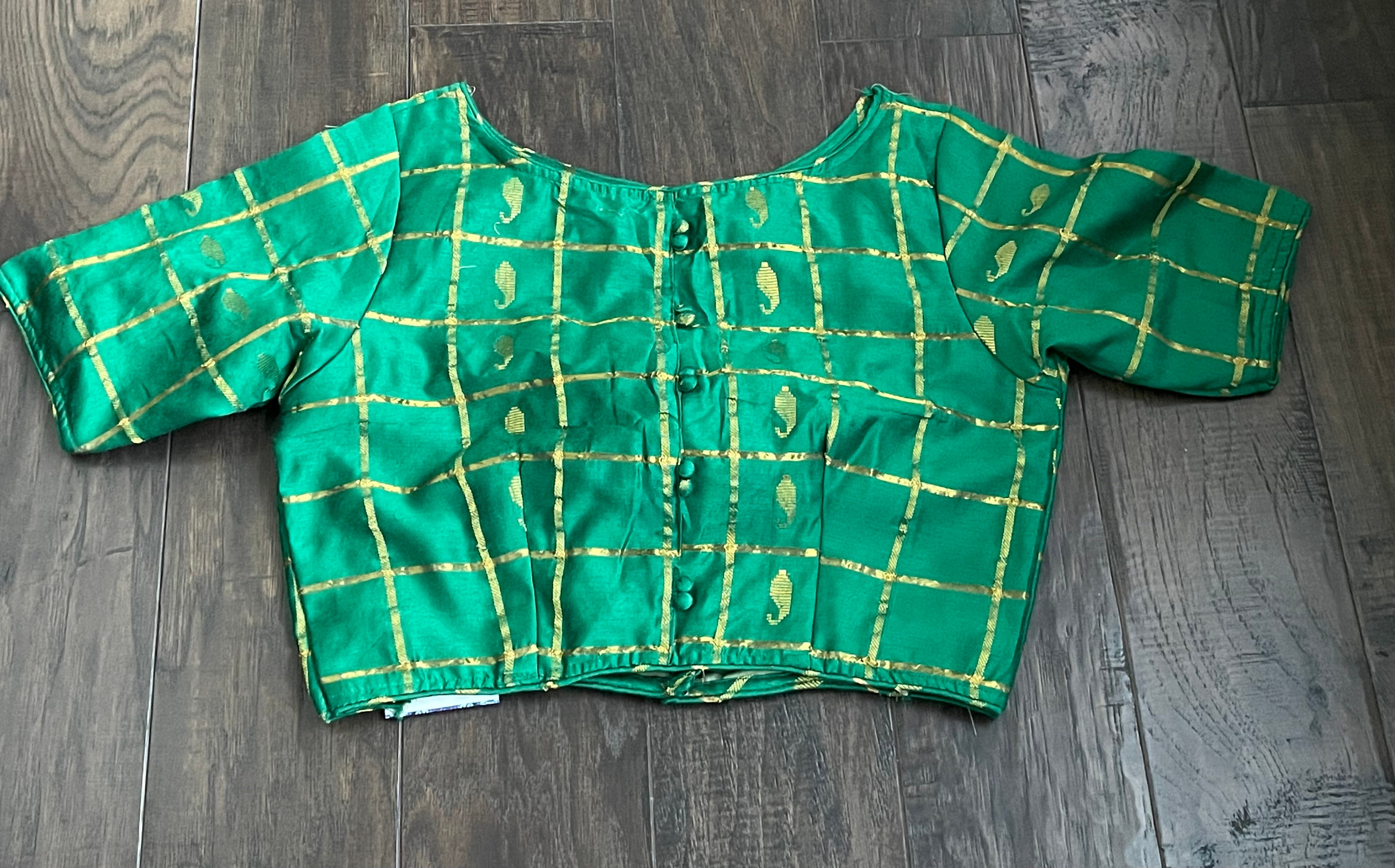 Designer Blouse - Dark Green