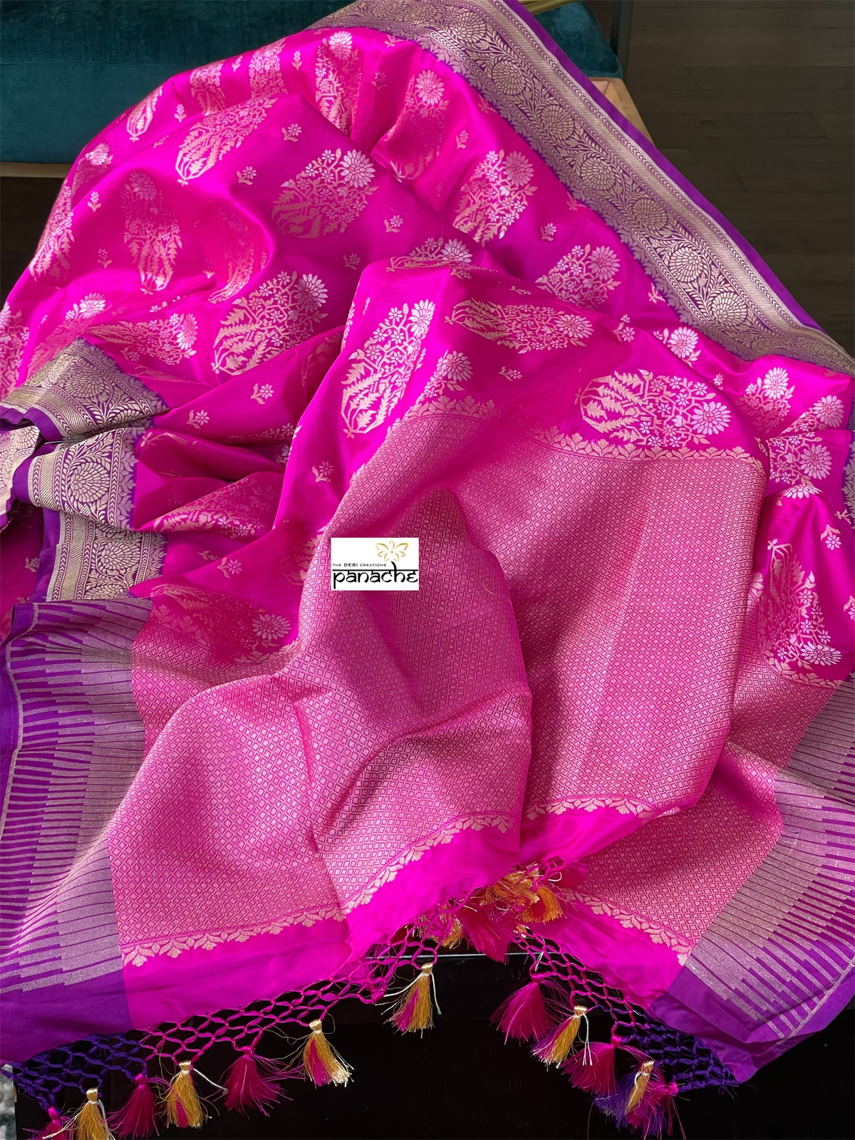 Pure Silk Banarasi - Magenta Purple