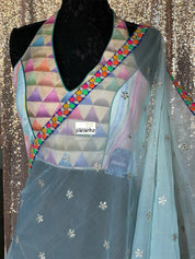 Designer Organza - Light Aqua Blue