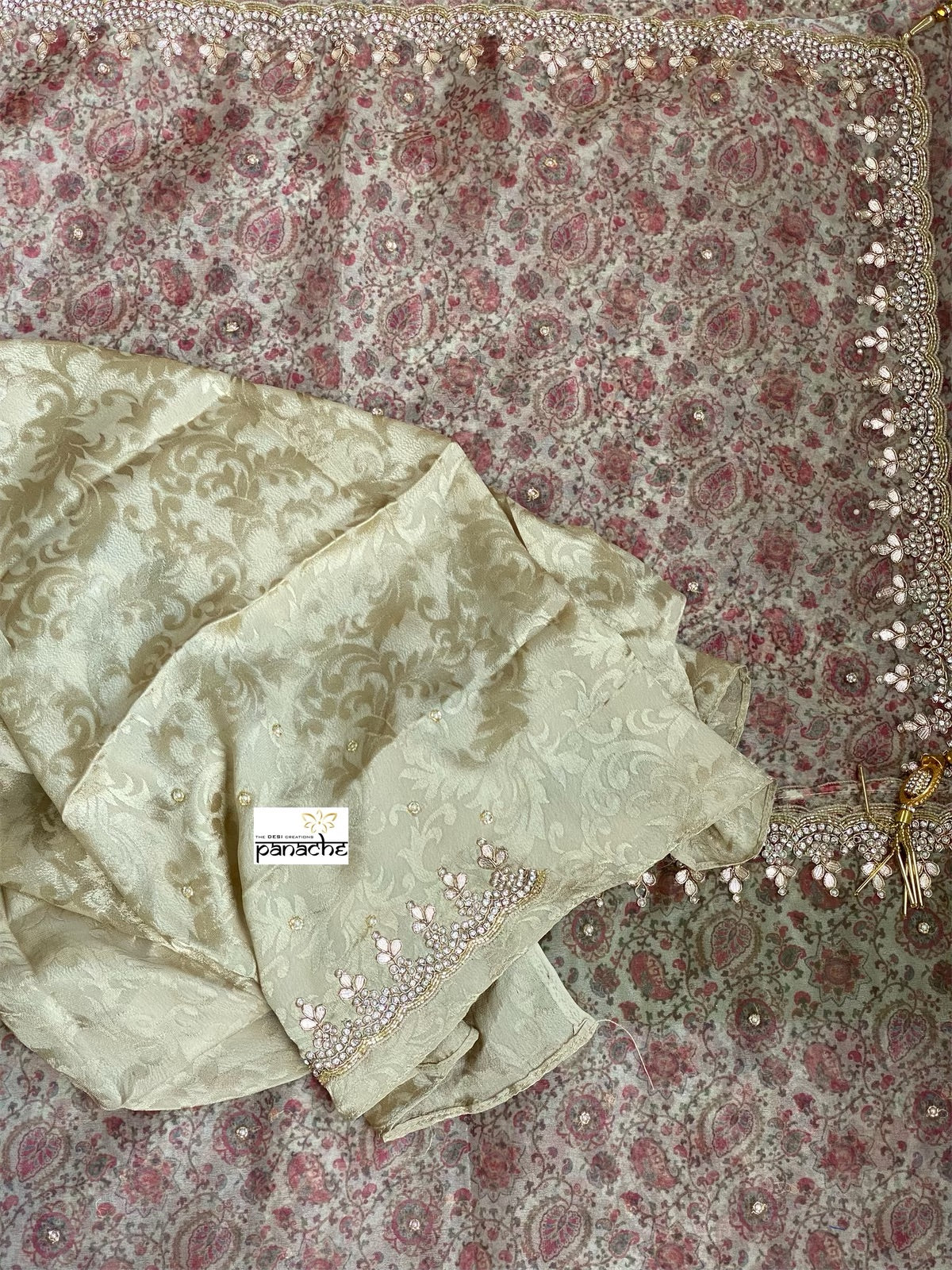 Designer Inspired Organza - Kalamkari Printed