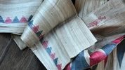 Gicha Tussar Silk Printed - Beige Red Black