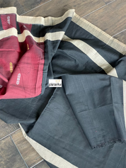 Pure Cotton Bomkai - Maroon Black