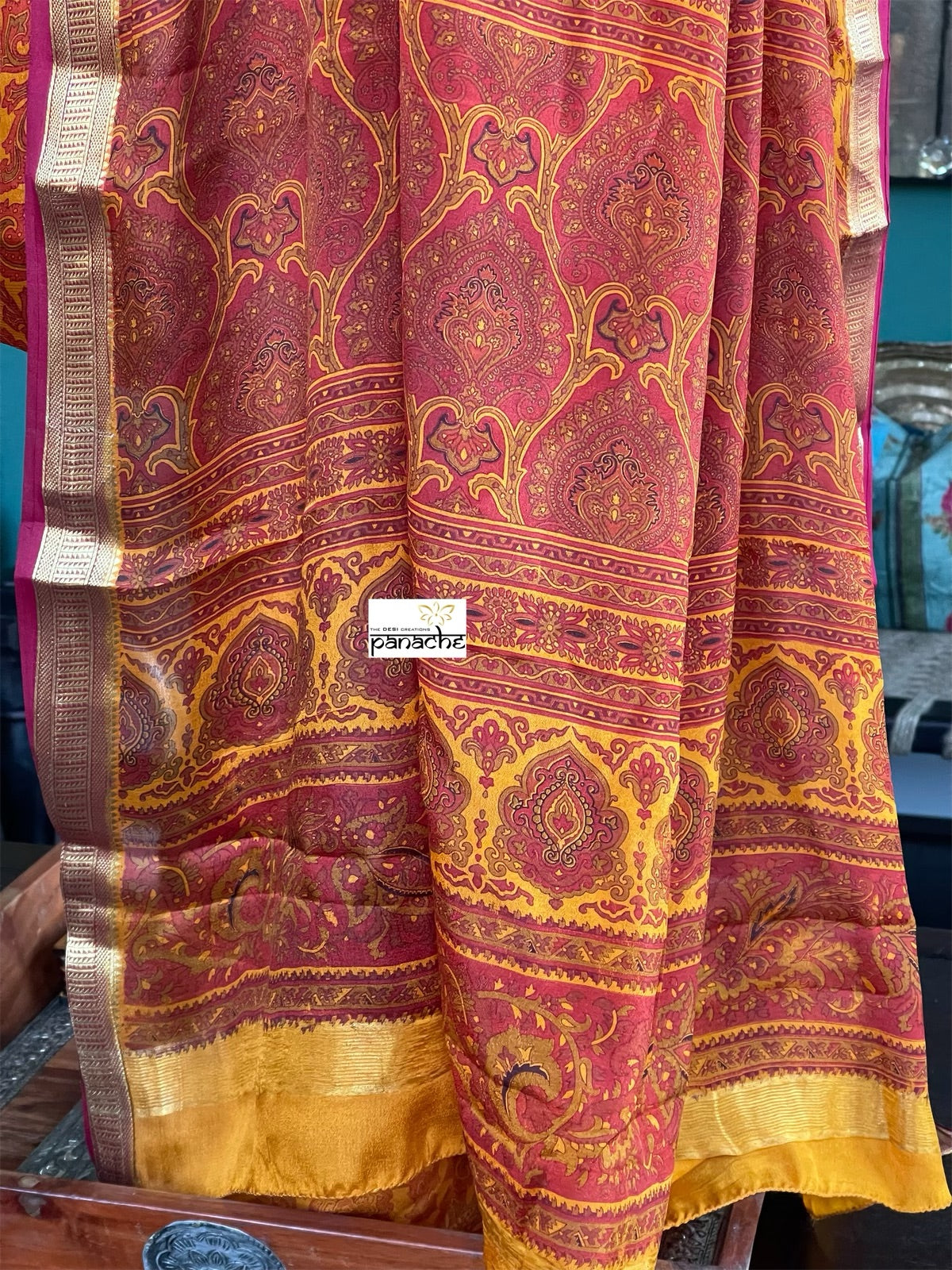 Pure Mysore Silk - Mustard Yellow Orange