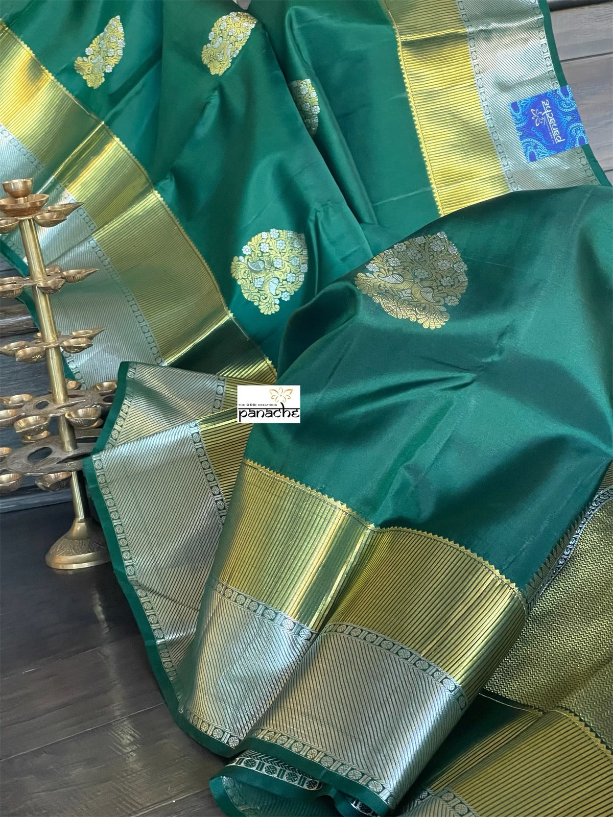 Silk Kanjivaram - Bottle Green