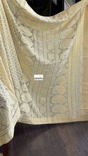 Designer Georgette Chikankari - Butter Yellow