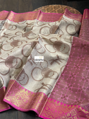 Tissue Kota Silk - Tan Beige Pink