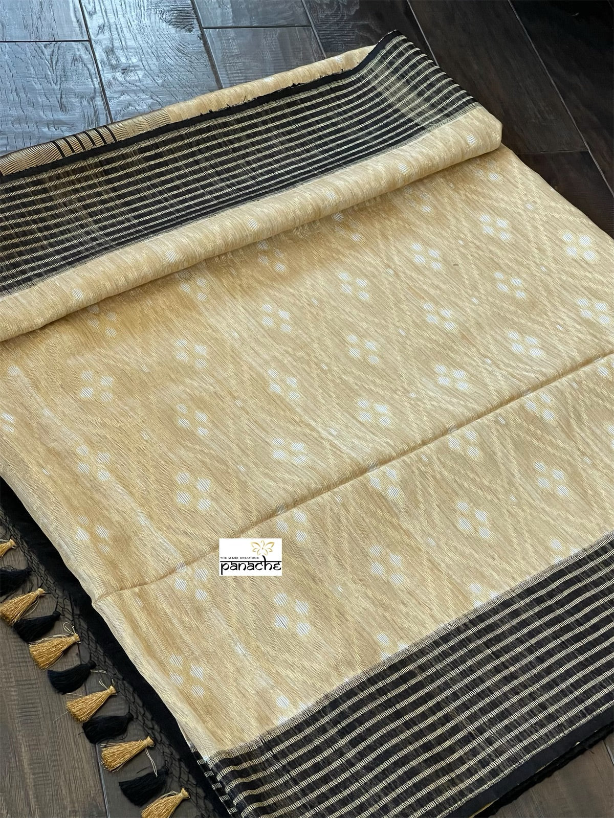 Tassur Silk Banarasi - Beige Golden Black
