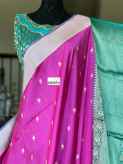 Pure Silk Banarasi - Shot Pink