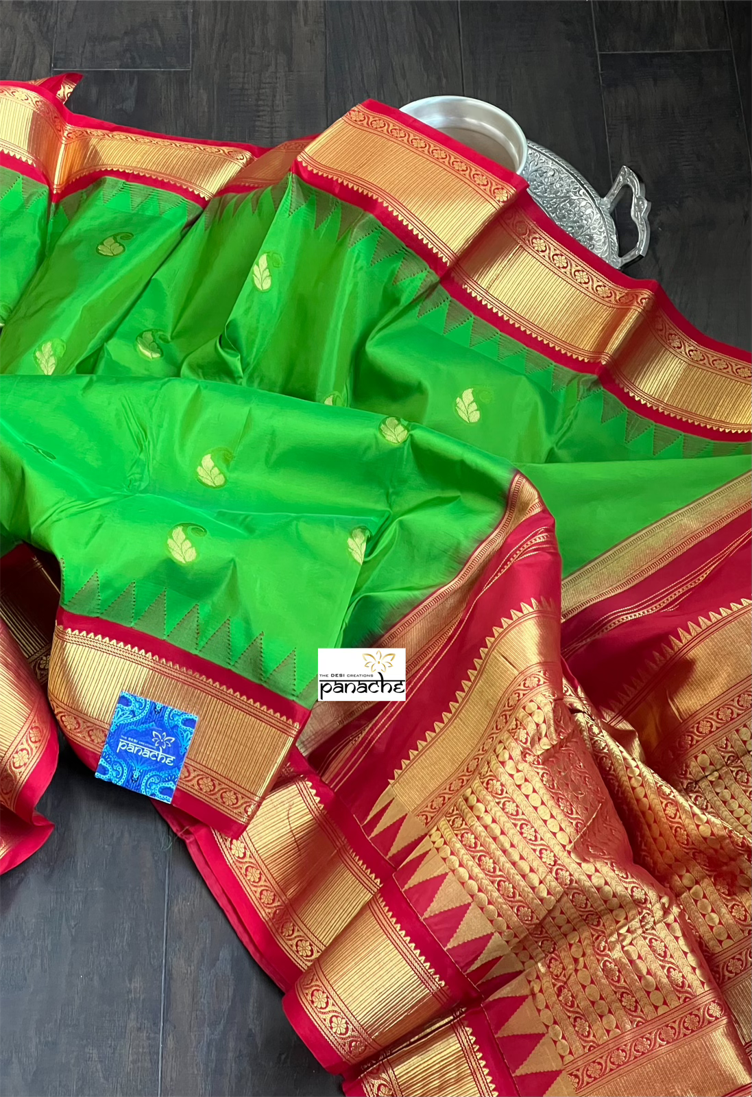 Pure Silk Kanjivaram - Red Green