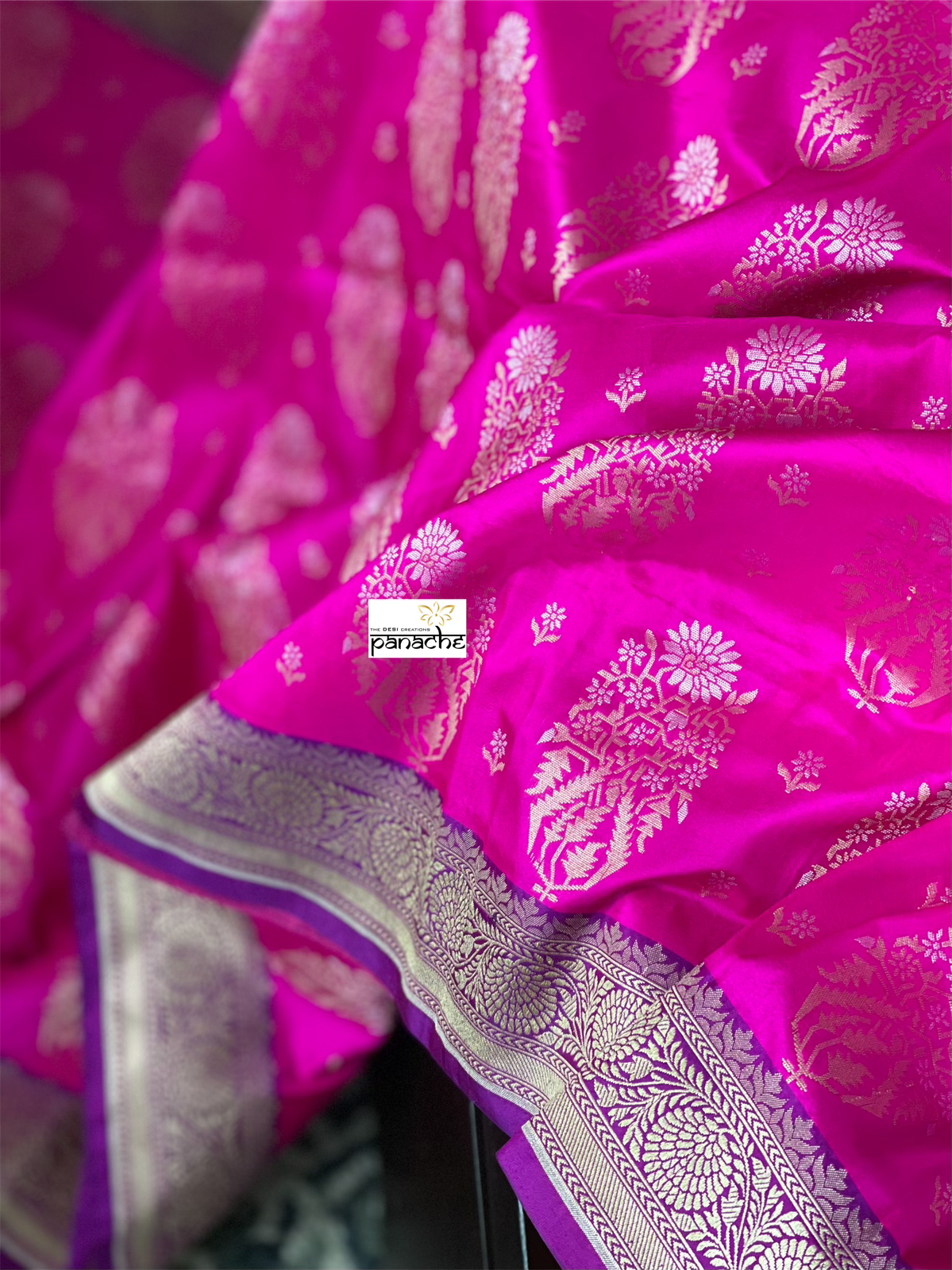 Pure Silk Banarasi - Magenta Purple
