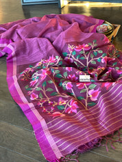 Matka Silk - Purple Jamdaani weave