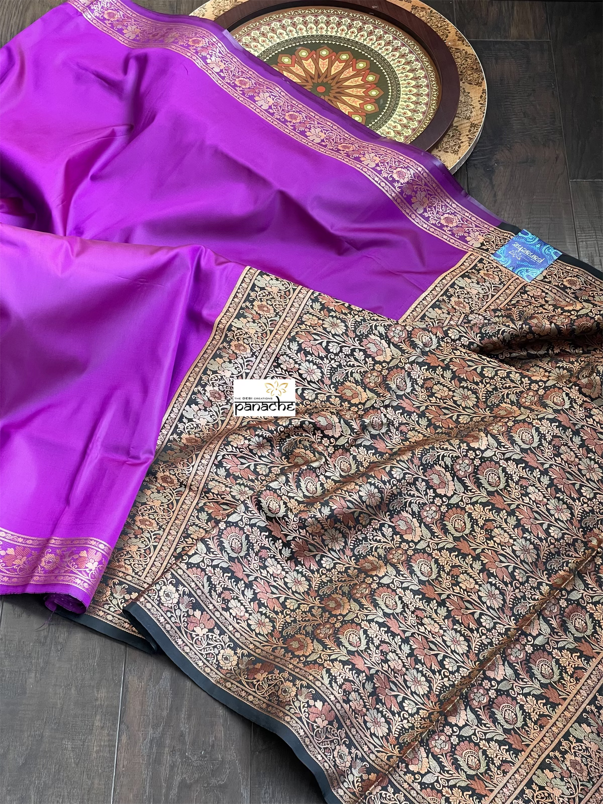 Soft Silk Woven - Purple Black