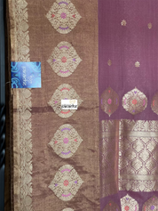 Tassur Silk By Malmal Cotton Banarasi - Lavender Meenakari Kadwa Zari Woven