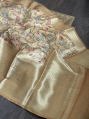 Soft Tissue Chiniya Silk - Beige Ochre
