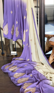 Designer Chiffon - Beige Lavender