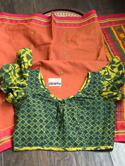 Pure Dongria Cotton  - Rust Orange