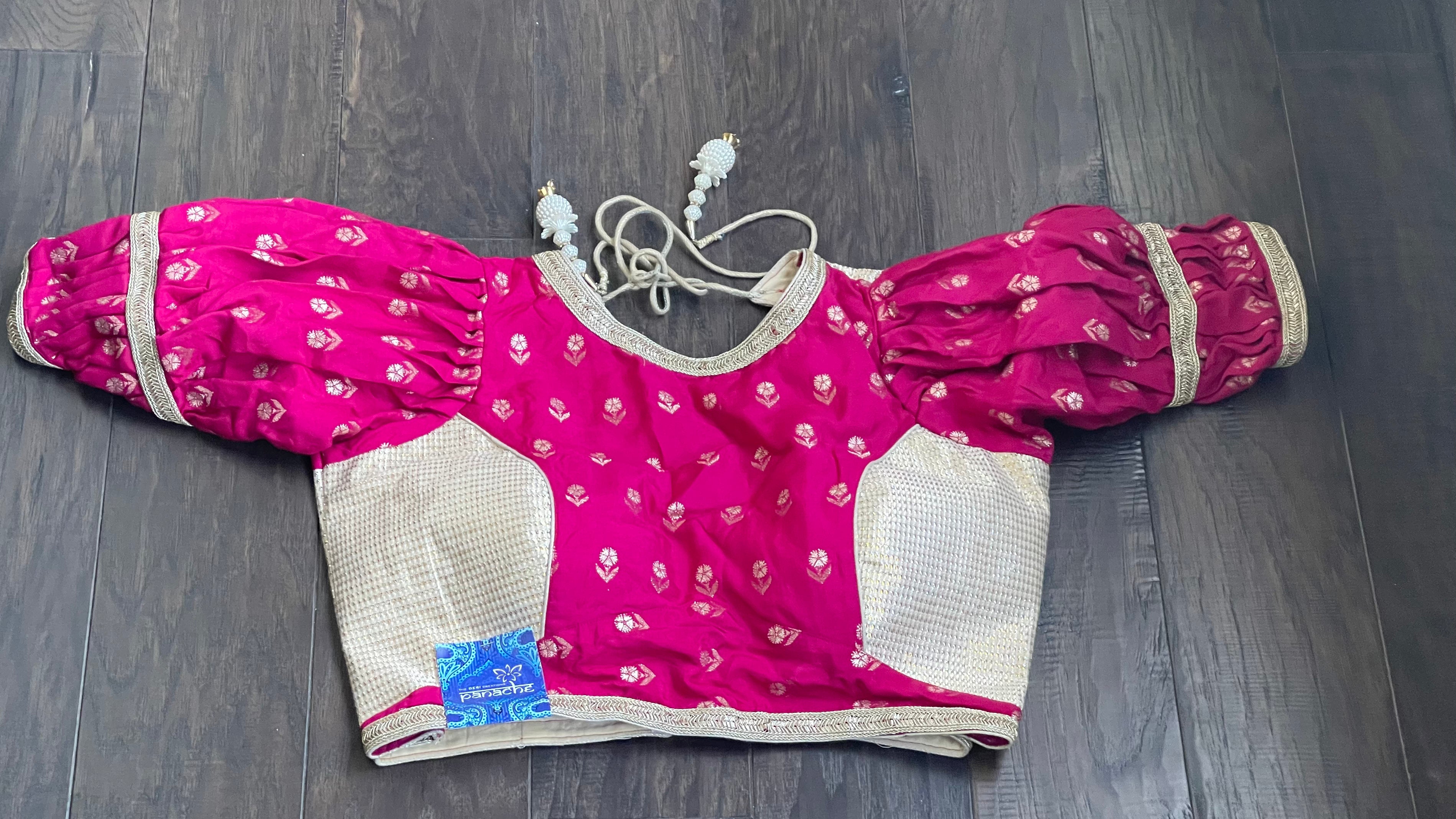 Designer Blouse - Magenta Golden
