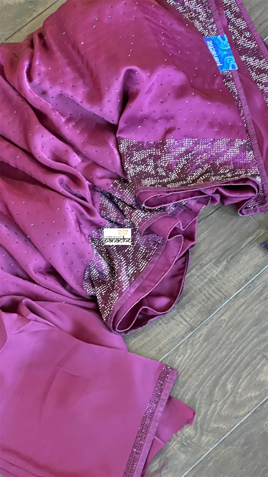 Designer Satin Silk - Plum