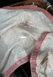 Designer Organza - Light Cream Peach