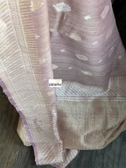 Khaddi Tussar Banarasi -  Dusty Pink