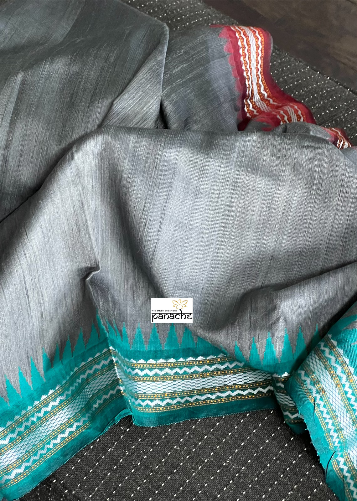 Pure Tussar Silk - Steel Gray