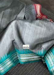 Pure Tussar Silk - Steel Gray