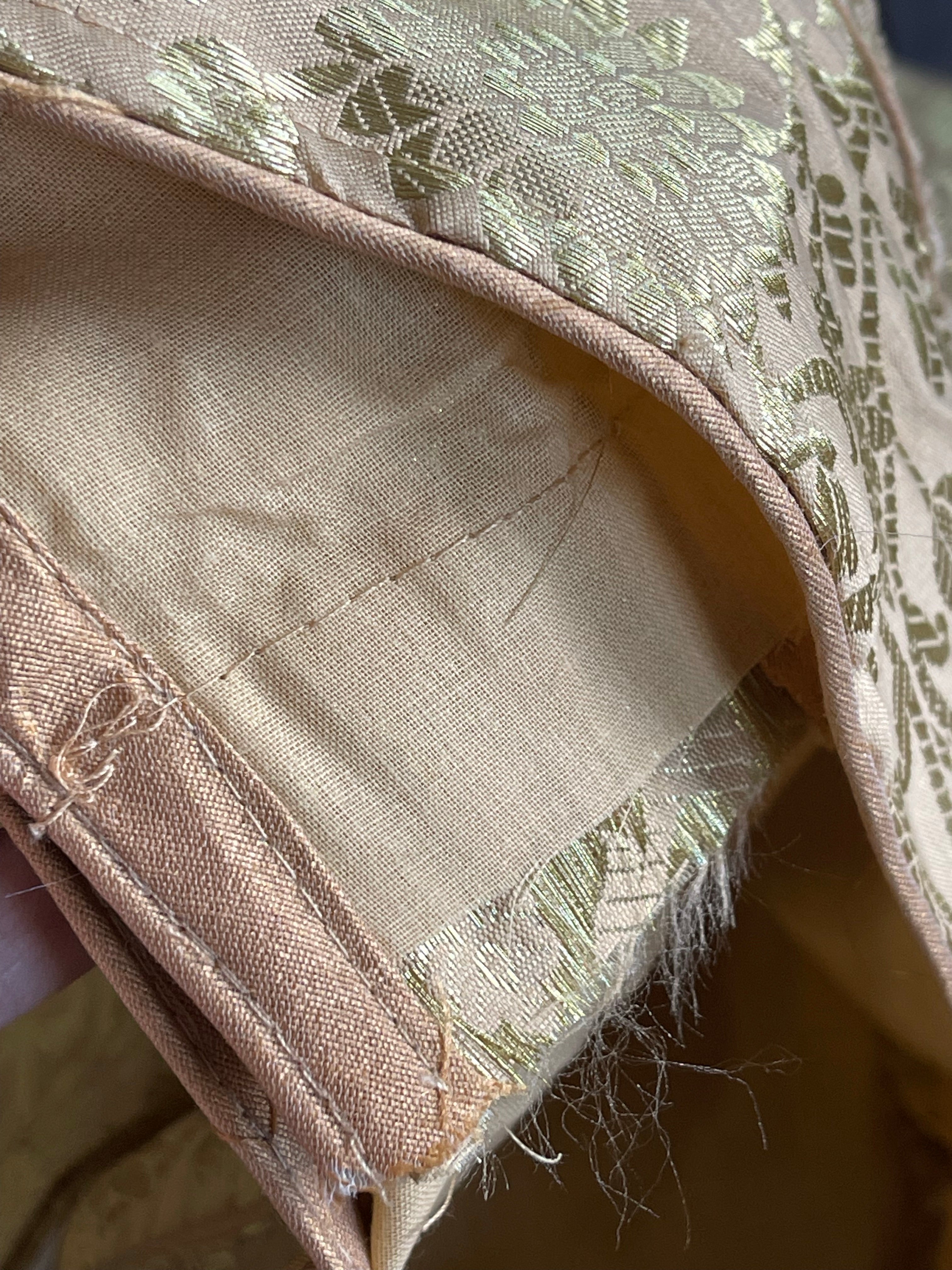 Designer Blouse - Golden Brocade Full Sleeve