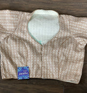 Designer Blouse - Off White Brown woven