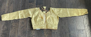 Designer Blouse - Golden Brocade Full Sleeve