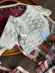 Pure Cotton Bomkai - Maroon Black