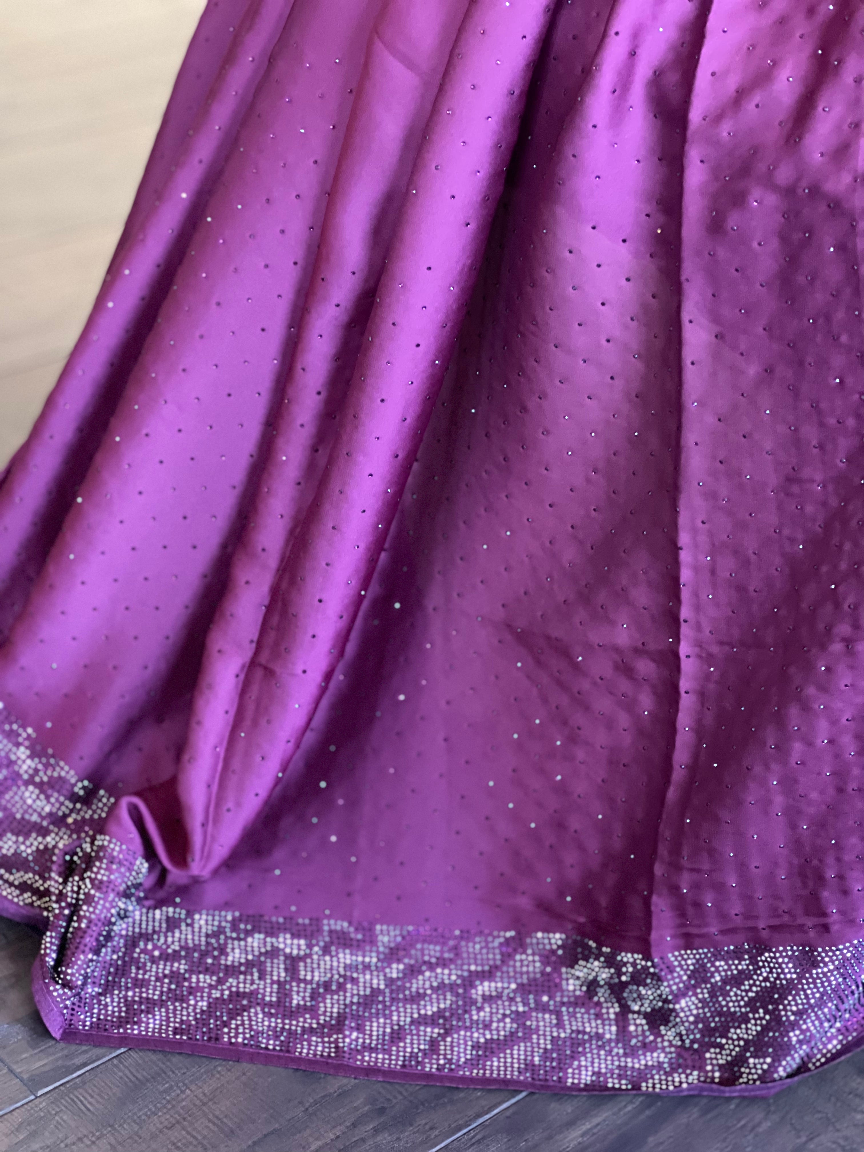 Designer Satin Silk - Plum