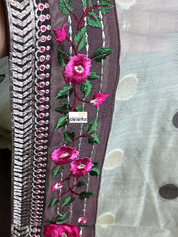 Designer Cotton Silk - Pista Green Brown